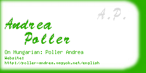 andrea poller business card